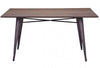 Modern 59" Executive Desk with Steel Legs & Rustic Bamboo Top