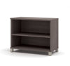 Contemporary 71" Executive Desk with Privacy Panel in Bark Gray