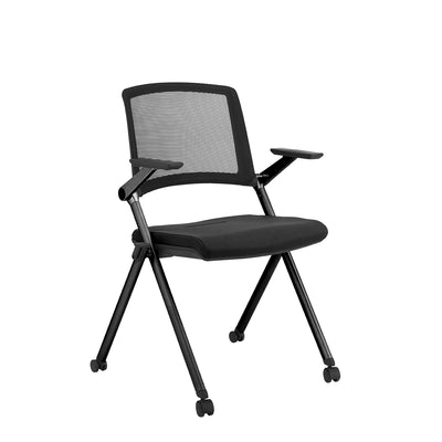 Stackable Black Office Chair - Set of 2