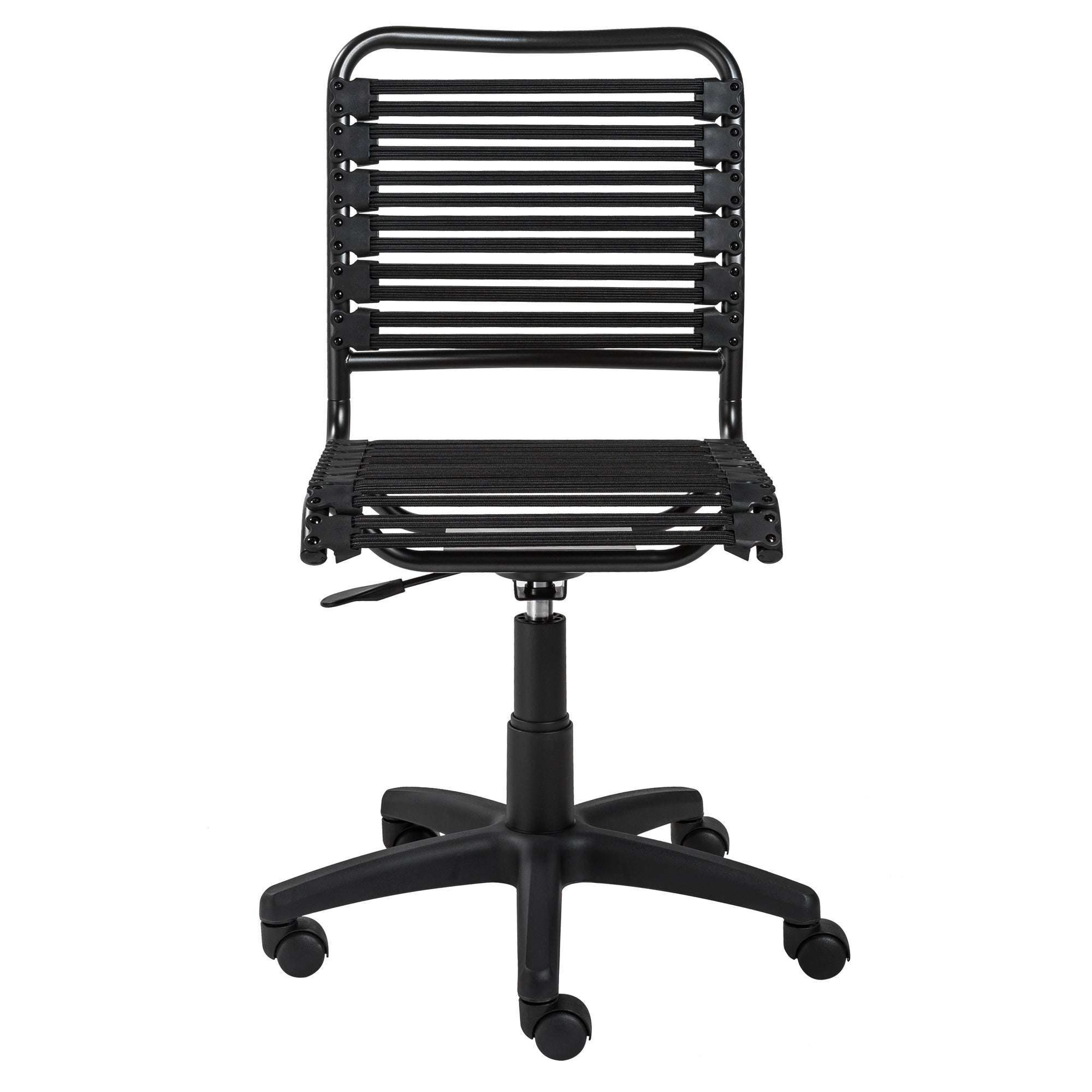 Armless Black Chair with Comfortable Bungee Seat