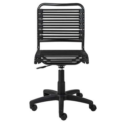 Armless Black Chair with Comfortable Bungee Seat