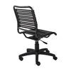 Armless Black Chair with Comfortable Bungee Seat