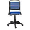 Armless Office Chair with Comfortable Blue Bungee Seat