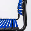 Armless Office Chair with Comfortable Blue Bungee Seat