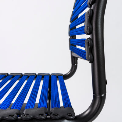 Armless Office Chair with Comfortable Blue Bungee Seat