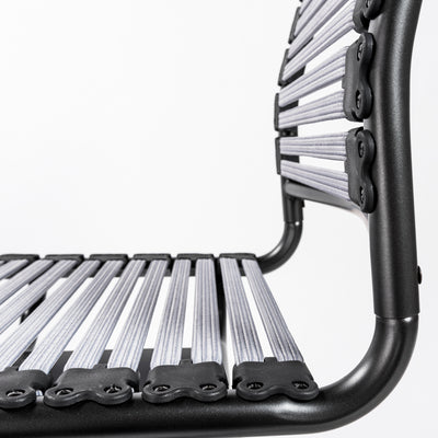 Armless Office Chair with Comfortable Light Gray Bungee Seat