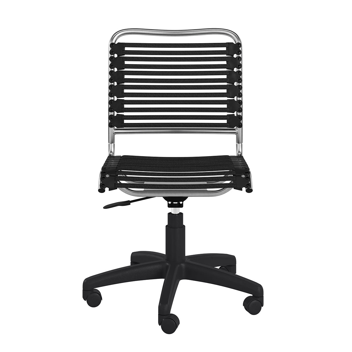 Flat Bungee Low Back Chair in Black