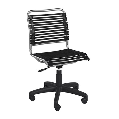 Flat Bungee Low Back Chair in Black