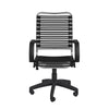 Black/Aluminum Bungee Rolling Office Chair