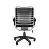 Black/Aluminum Bungee Rolling Office Chair