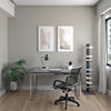 Black/Aluminum Bungee Rolling Office Chair