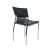Black Leather Armless Conference or Guest Chairs (Set of 4)