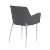 Cozy Gray Leatherette Guest or Conference Chair with Arms (Set of 2)