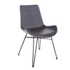 Modern Black and Dark Gray Guest or Conference Chair (Set of 2)