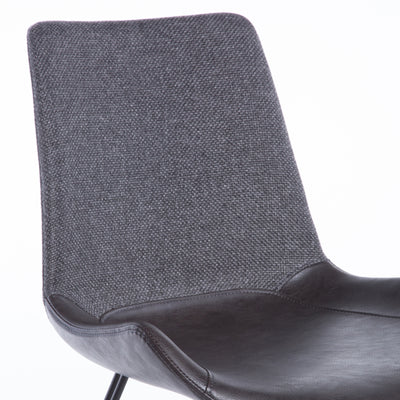 Modern Black and Dark Gray Guest or Conference Chair (Set of 2)