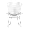 Classic Wire Frame Guest or Conference Chair w/ Espresso Cushion (Set of 2)