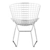Classic Wire Frame Guest or Conference Chair w/ Red Cushion (Set of 2)