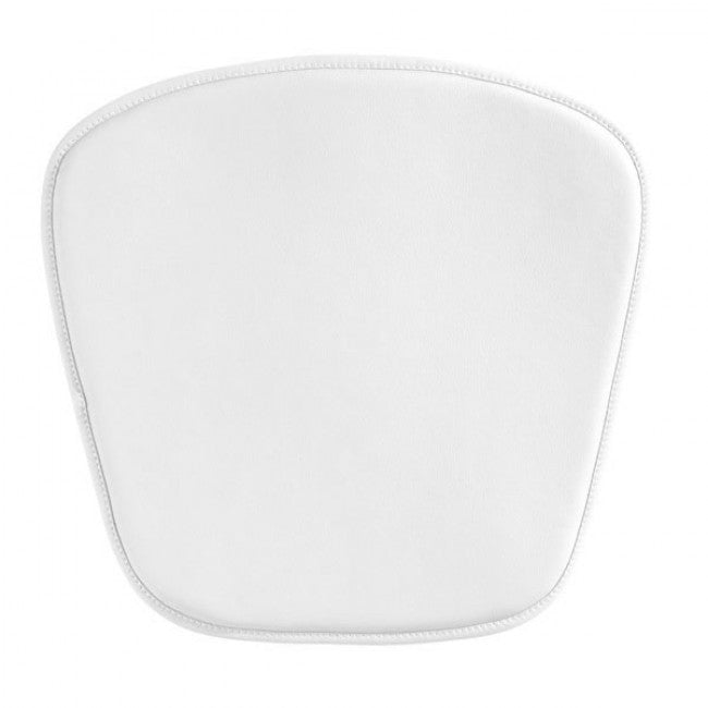 Classic Wire Frame Guest or Conference Chair w/ White Cushion (Set of 2)