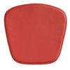 Classic Wire Frame Guest or Conference Chair w/ Red Cushion (Set of 2)