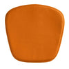 Classic Wire Frame Guest or Conference Chair w/ Orange Cushion (Set of 2)