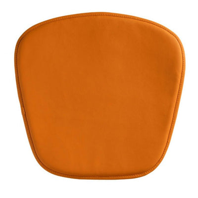 Classic Wire Frame Guest or Conference Chair w/ Orange Cushion (Set of 2)