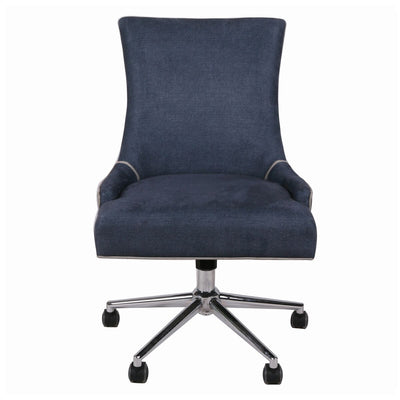 Denim Slate Fabric Rolling Office or Conference Chair