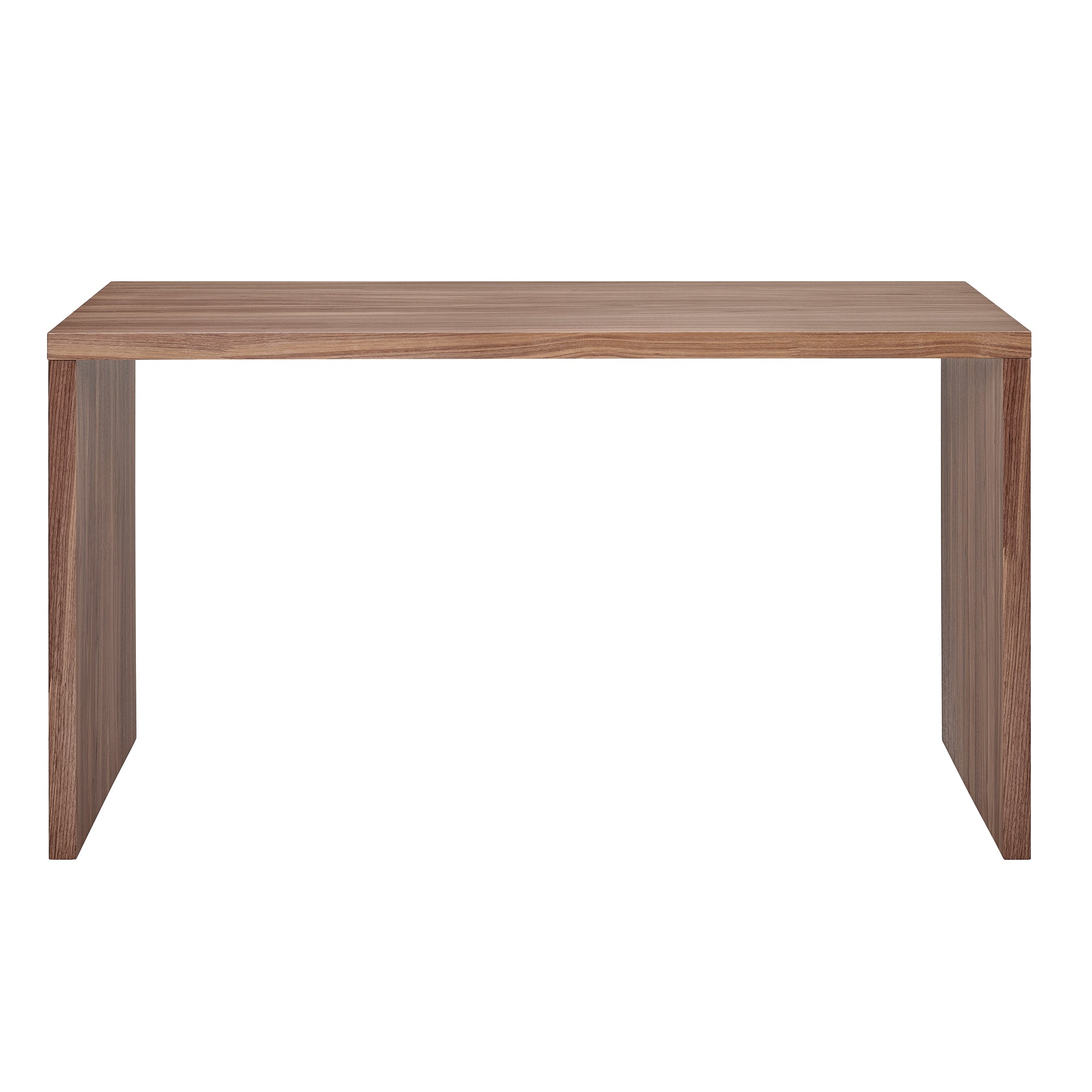 55" Walnut Modular Desk with Multiple Configurations