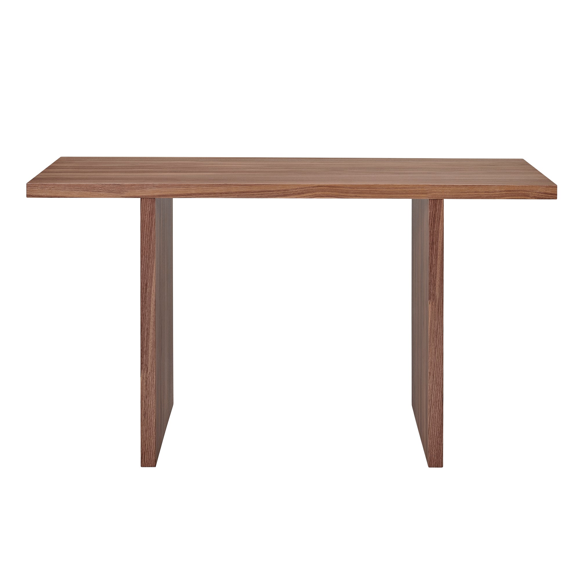 55" Walnut Modular Desk with Multiple Configurations
