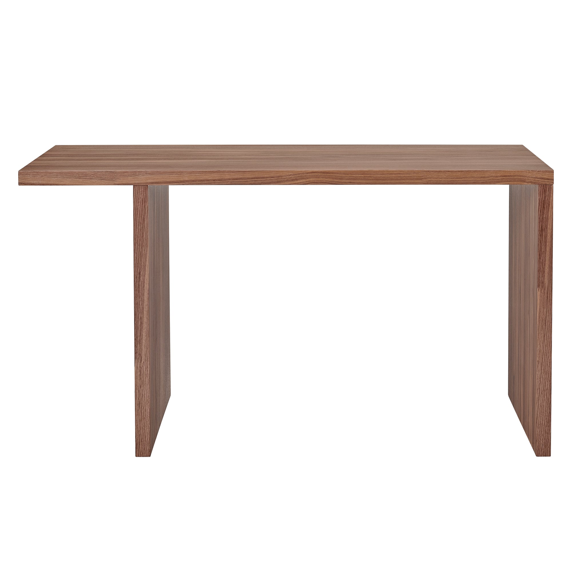55" Walnut Modular Desk with Multiple Configurations
