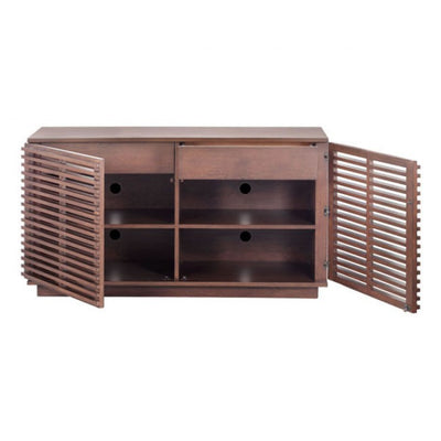 Scandinavian-Style Fir Wood Storage Credenza