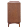 Mid-Century Style Black and Walnut Storage Credenza