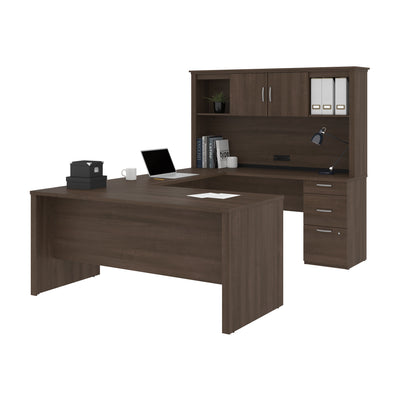 Antigua Premium Modern U-shaped Desk with Hutch