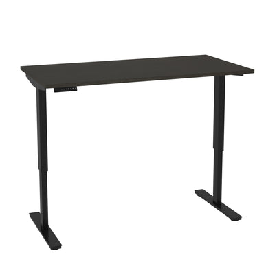 60" Deep Gray Office Desk with Electric Height Adjustment