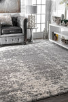 Gray Distressed Office Rug (Multiple Sizes Available)
