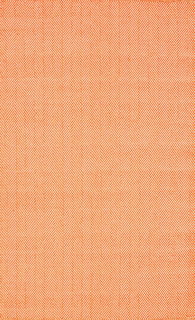 Hand-Loomed Cotton Office Floor Rug in Orange (Multiple Sizes Available)