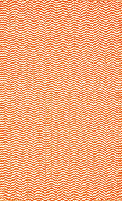 Hand-Loomed Cotton Office Floor Rug in Orange (Multiple Sizes Available)