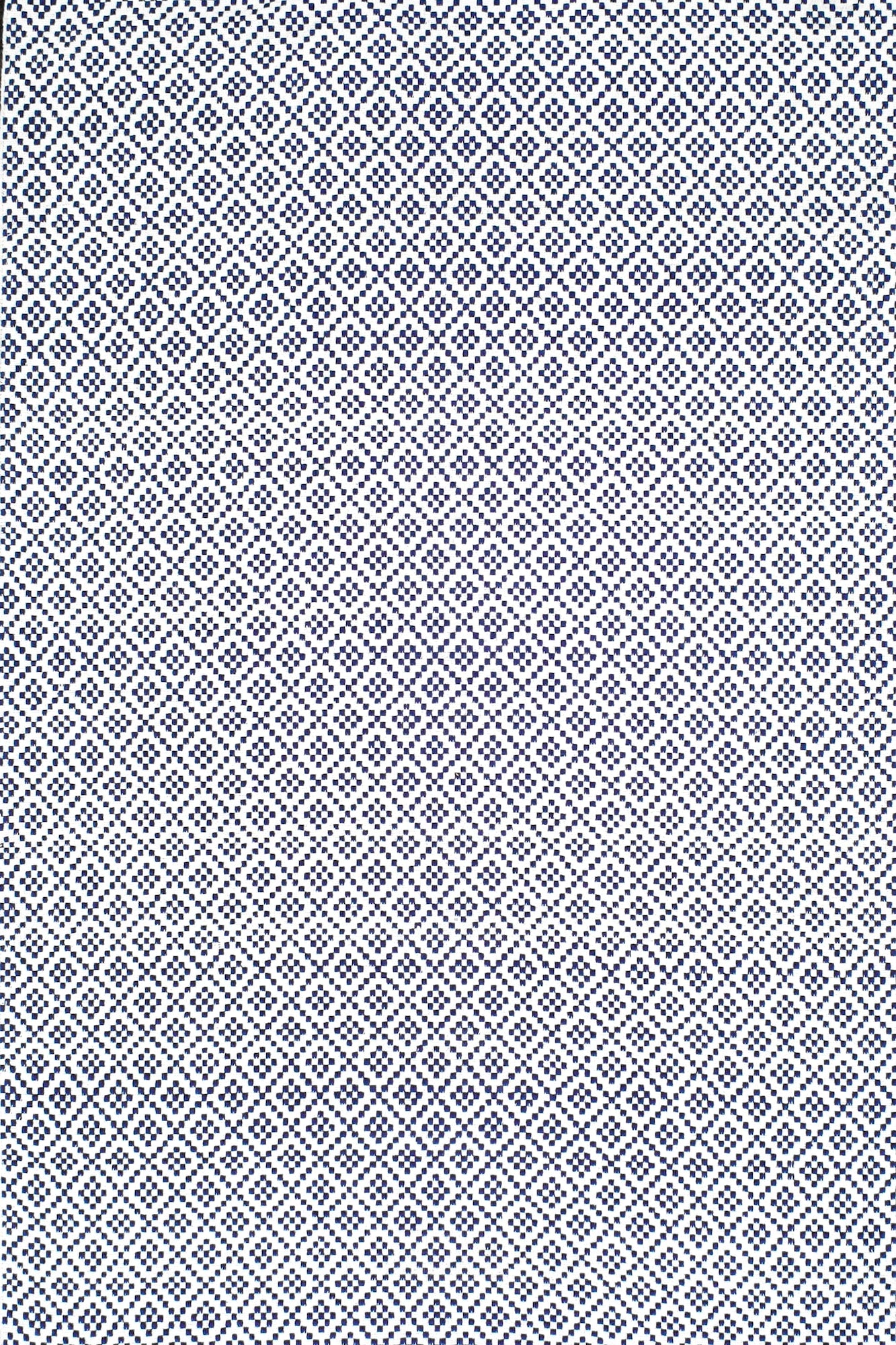 Navy Cotton Hand-Loomed Indoor Office Rug (Multiple Dimensions)