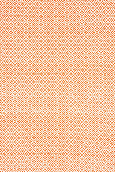 Orange Cotton Hand-Loomed Indoor Office Rug (Multiple Dimensions)