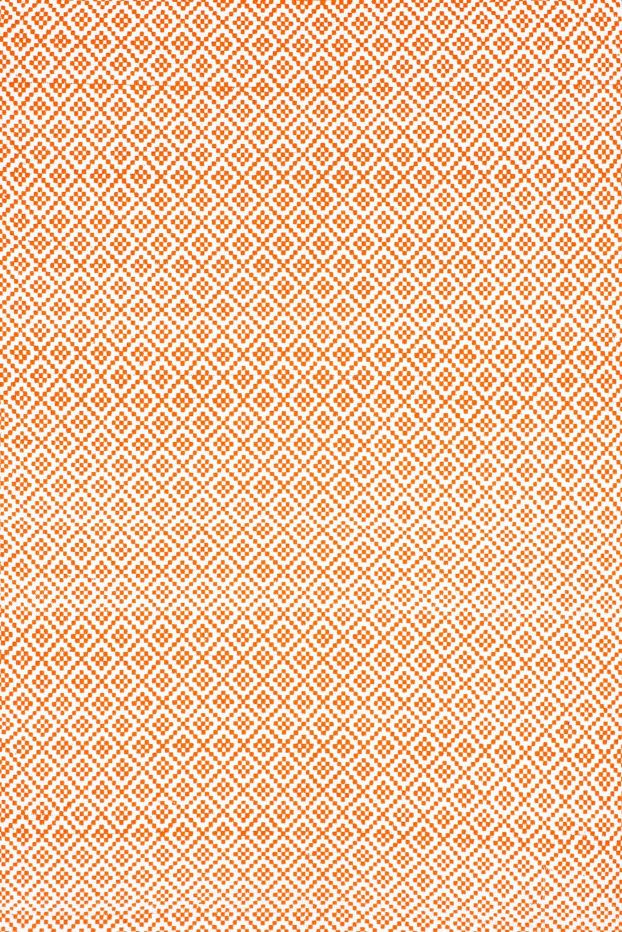 Orange Cotton Hand-Loomed Indoor Office Rug (Multiple Dimensions)