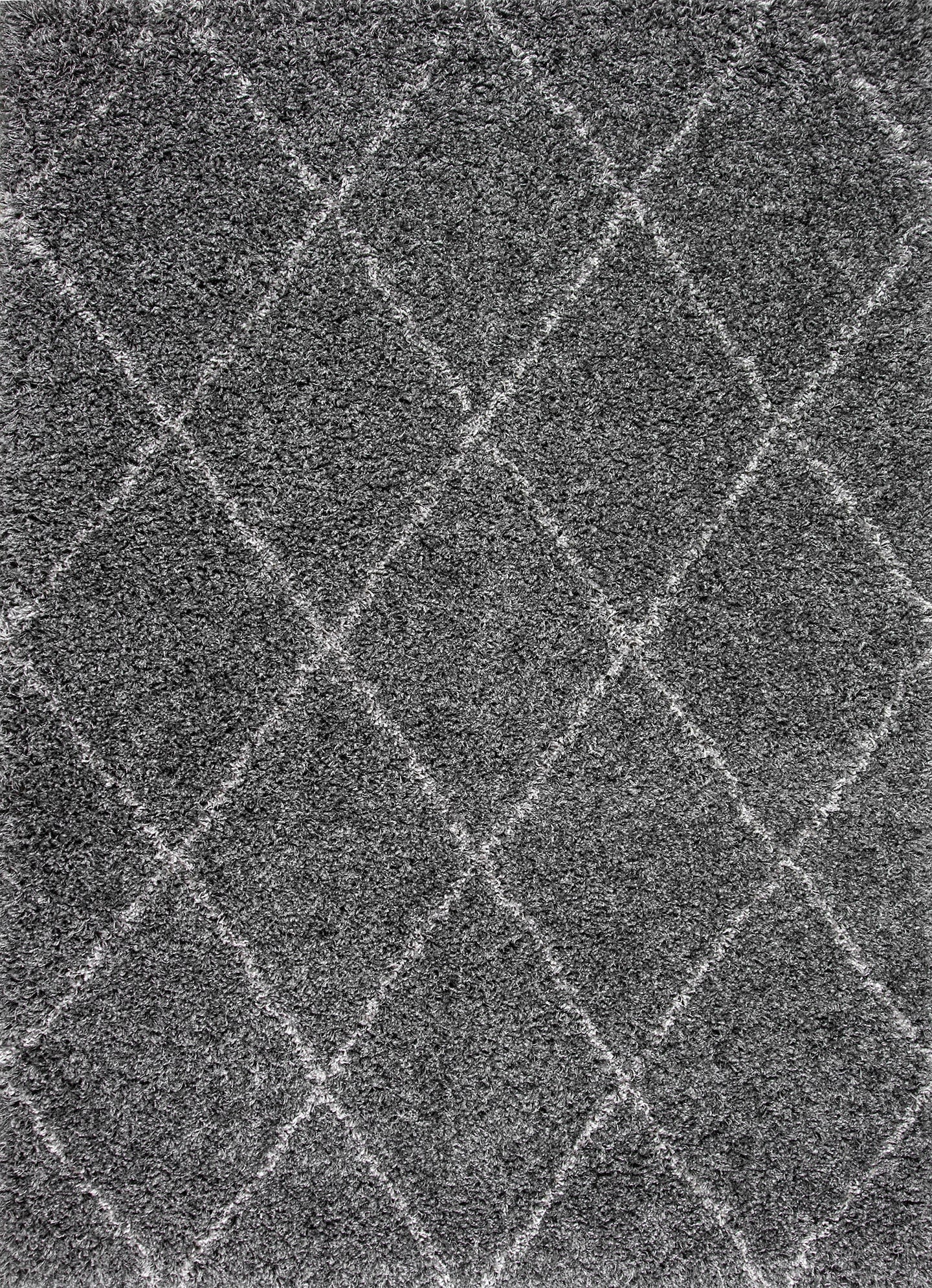 Elegant Dark Gray Crisscross Office Rug (Multiple Sizes)