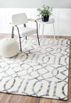 Hand-Tufted Wool Office Rug w/ Geometric Design (Multiple Sizes)