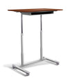 37" Cherry Sit-Stand Office Desk w/ Wire Storage Shelf