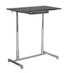 37" Espresso Sit-Stand Office Desk w/ Wire Storage Shelf