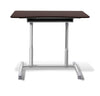 37" Espresso Sit-Stand Office Desk w/ Wire Storage Shelf