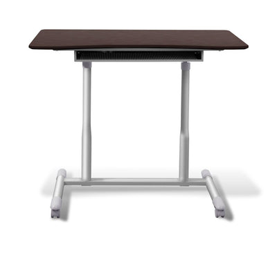 37" Espresso Sit-Stand Office Desk w/ Wire Storage Shelf