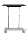 37" Espresso Sit-Stand Office Desk w/ Wire Storage Shelf
