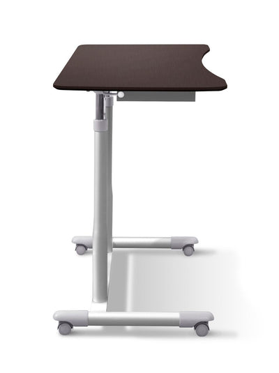 37" Espresso Sit-Stand Office Desk w/ Wire Storage Shelf