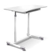 37" White Sit-Stand Office Desk w/ Wire Storage Shelf