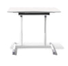 37" White Sit-Stand Office Desk w/ Wire Storage Shelf