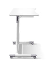 37" White Sit-Stand Office Desk w/ Wire Storage Shelf